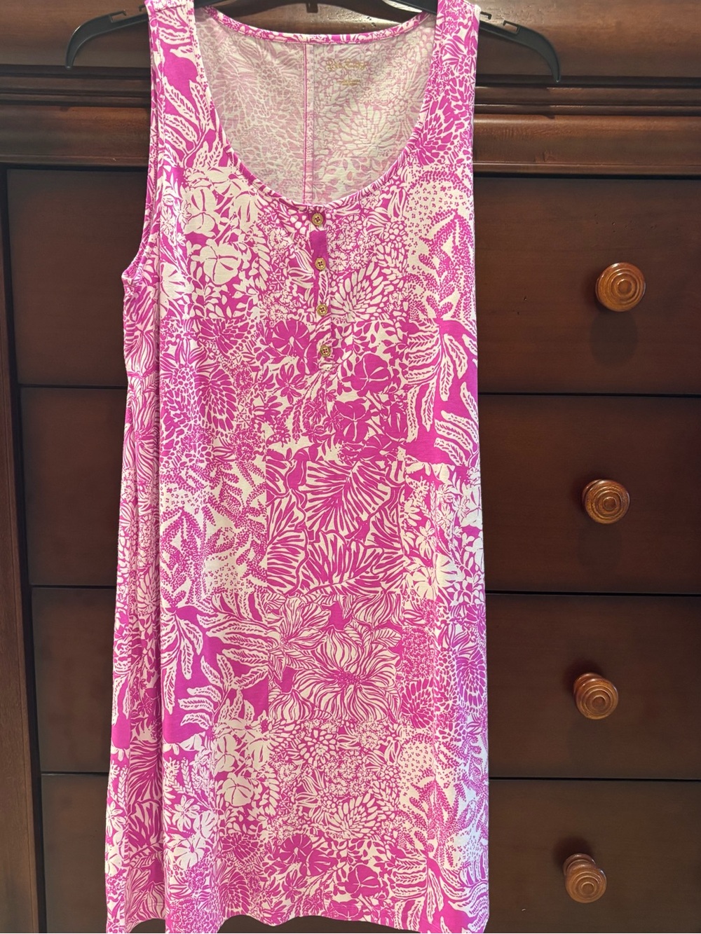 Lilly Pulitzer Sleeveless Pink Floral Tank Dress